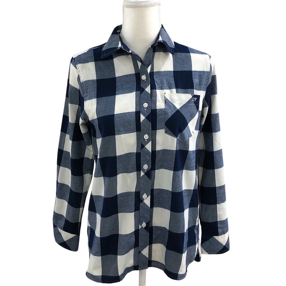 Vineyard Vines Buffalo Check Plaid Relaxed Performance Flannel Shirt